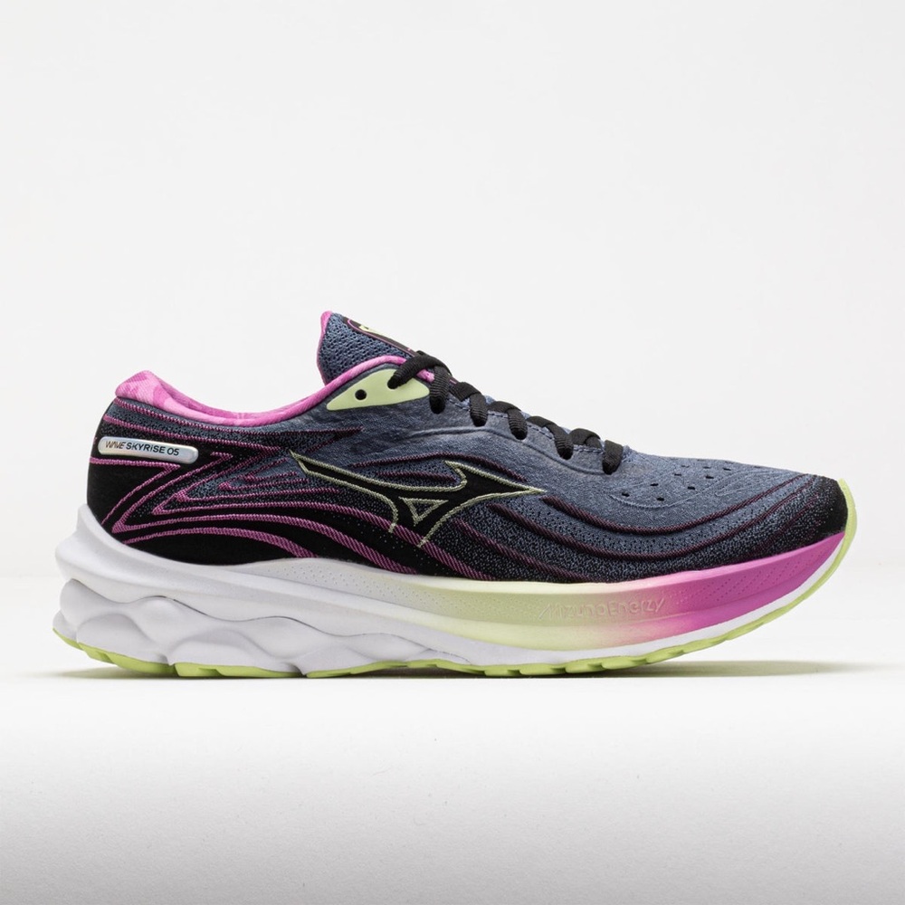 Mizuno Roxy Wave Skyrise 5 Women's Navy and Pink Running Shoes 10.5 EUC